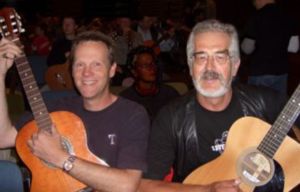 Pressefoto , 2007 © Links ist Jeff Stone und rechts Hans Rolirad. Beide zusammen bilden das Duo "High Noon".