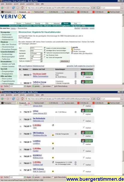 Pressefoto: Porth , 2007 © Doppelter Screenplot zur Tabelle. Berechnet wurde die Tabelle am 17.10. Für Fehler in den Berechnungen wird keine Gewähr übernommen. Auch ist auf Grund der vielen Klauseln in jedem Fall der Preis nachzurechnen und man sollte die Unterlagen anfordern.