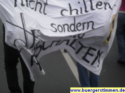 Pressefoto: http://www.buergerstimmen.de/ , 2011 © Banner - Nicht chillen, sondern abschalten