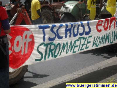 Pressefoto: http://www.buergerstimmen.de/ , 2011 © Banner - e-off - Tschüss e-on - Stromnetze kommunal